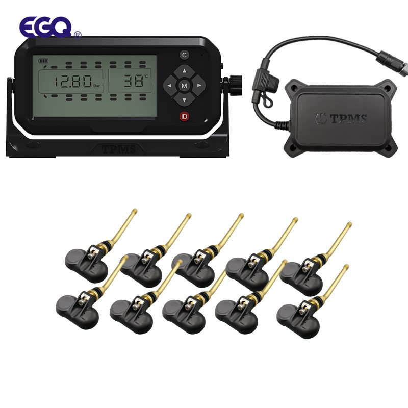 Système de surveillance de la pression des pneus de camion à 12 roues 203 Psi TPMS Capteurs groupés 433,92 MHz 12 mA