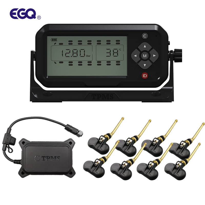 Système de surveillance de la pression des pneus du système TPMS de remorque de capteur de tige de soupape de roue à 8 roues