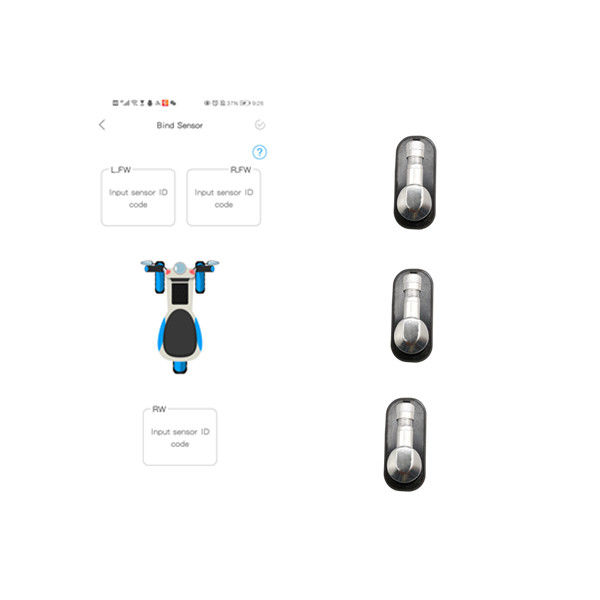 Vélo TPMS de Wheeler Tire Pressure Sensor 120 livre par pouce carré BLE de l'avant 3 pour des bicyclettes